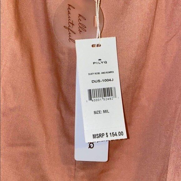 PilyQ Womens Dusty Rose Andi Romper Womens Size M/L - Picture 6 of 9